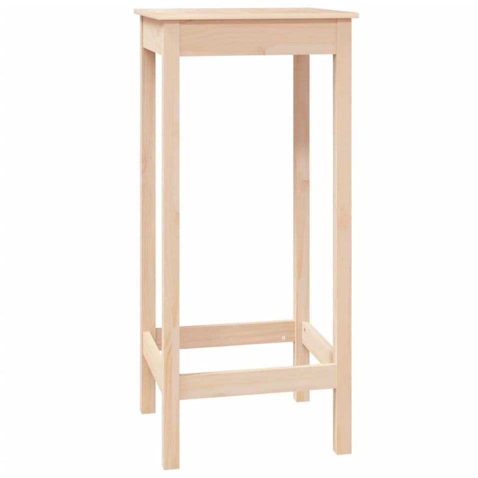 Table de bar 50x50x110 cm bois massif de pin - Photo n°1