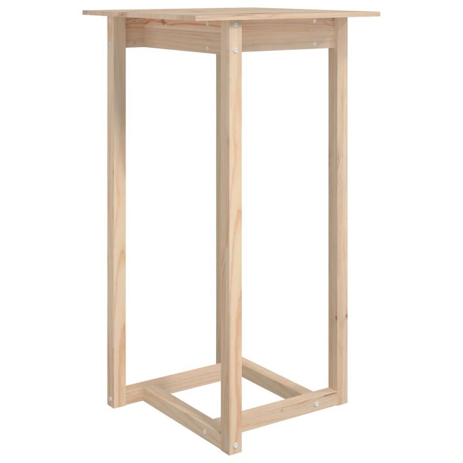 Table de bar 60x60x110 cm Bois massif de pin - Photo n°1