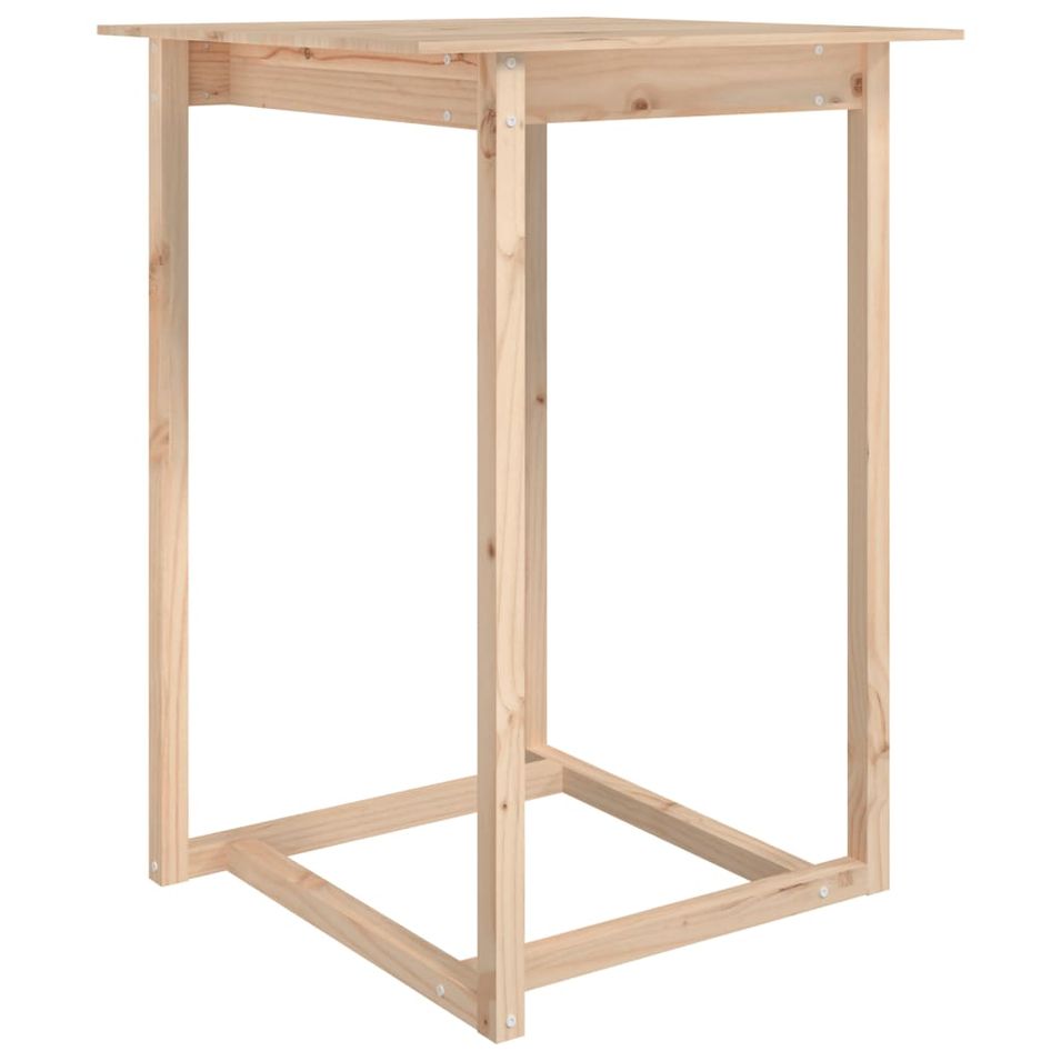 Table de bar 80x80x110 cm Bois massif de pin - Photo n°1