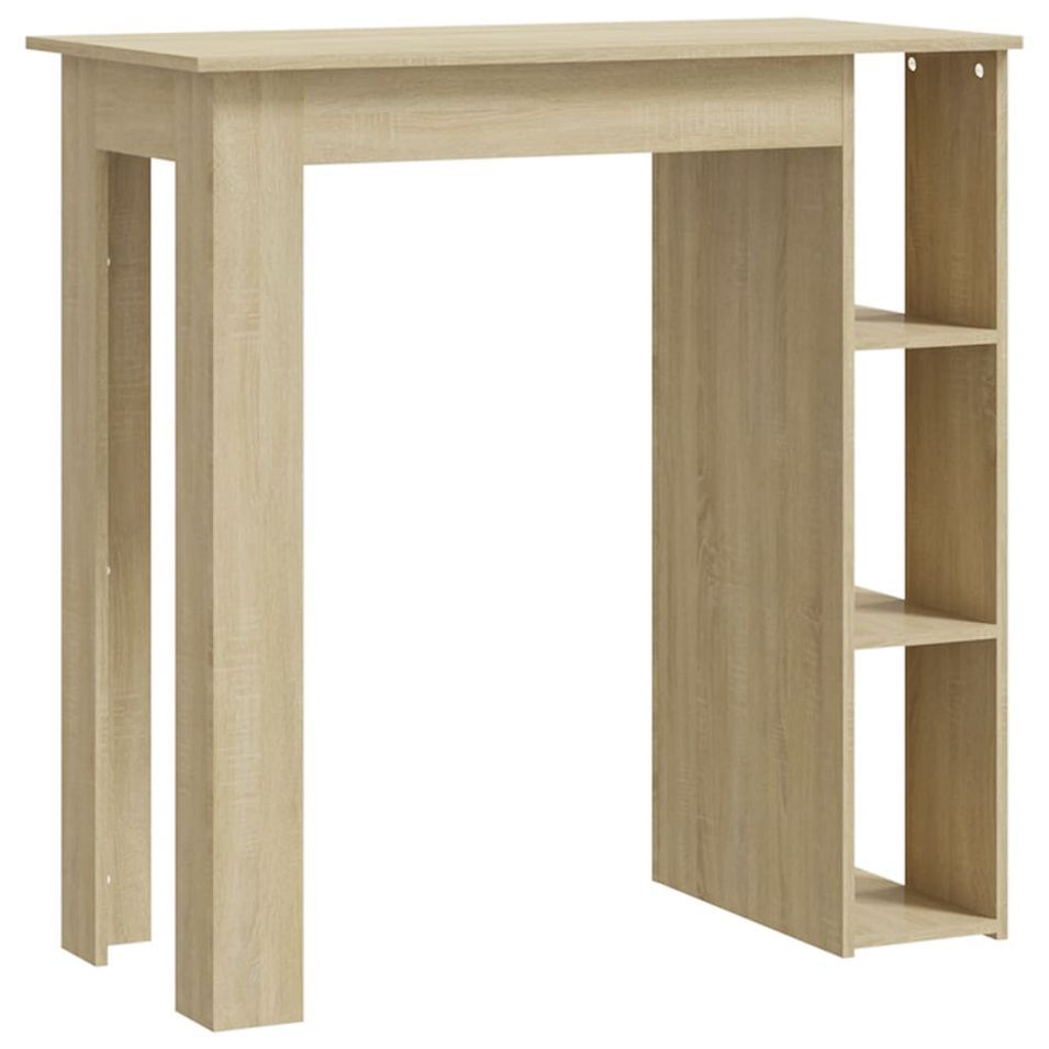 Table de bar avec étagère Chêne sonoma Bois d'ingénierie - Photo n°1