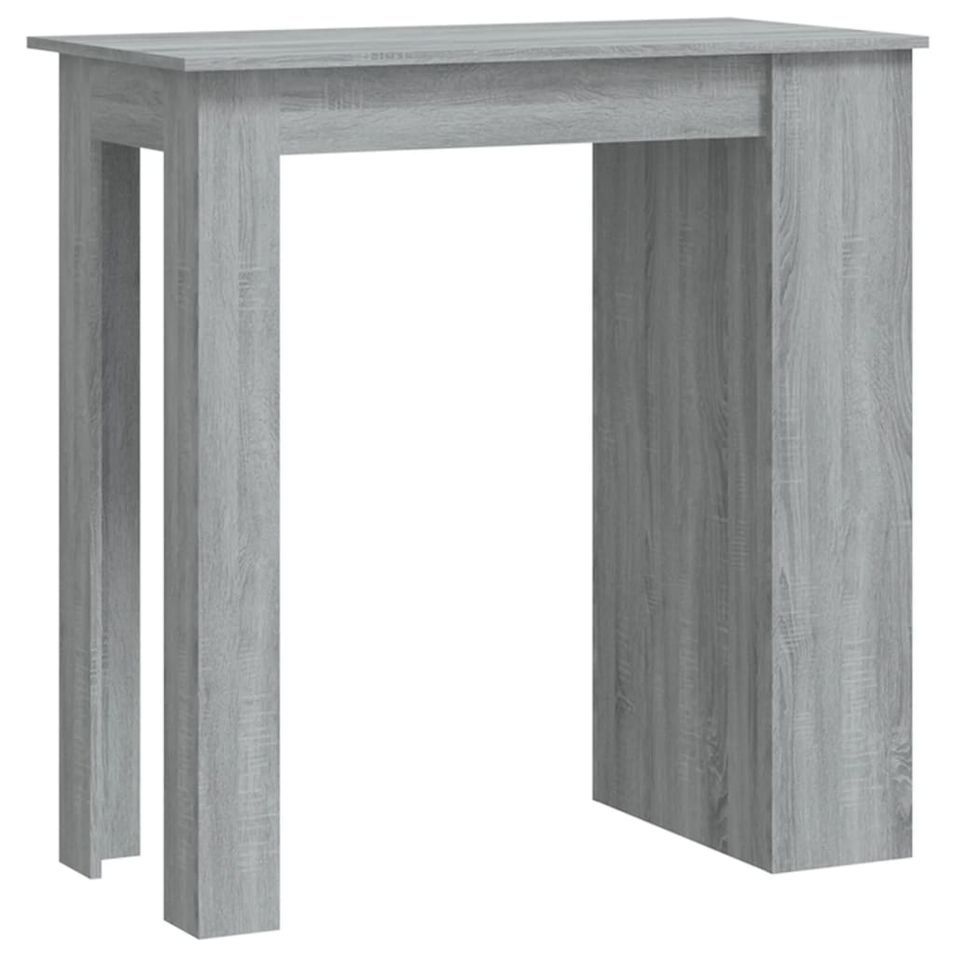 Table de bar avec rangement sonoma gris bois d'ingénierie - Photo n°1