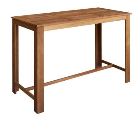 Table de bar carrée bois d'acacia massif finition à l'huile Skan 150 - Photo n°1