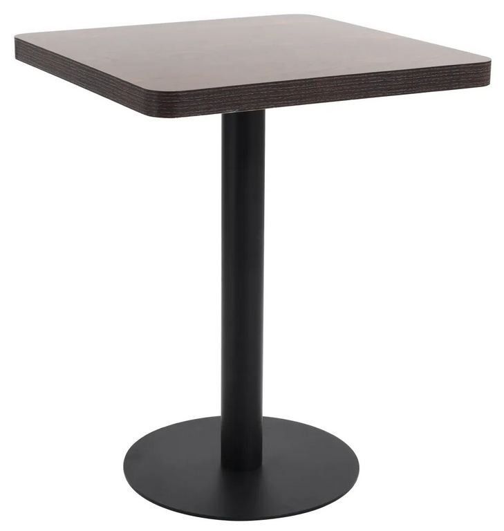 Table de bar carrée KALAS – Plateau bois & pied métal - Photo n°1