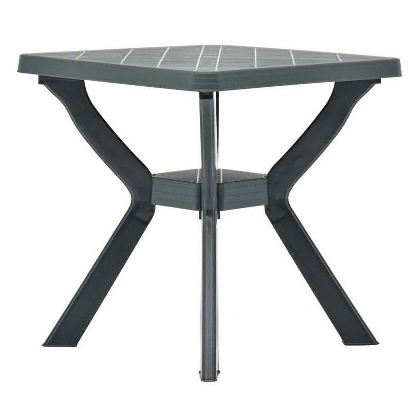 Table de bar carrée plastique vert Bouka - Photo n°1