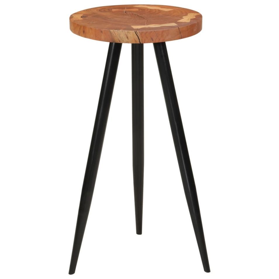 Table de bar en rondins Ø53x105 cm bois d'acacia solide - Photo n°1