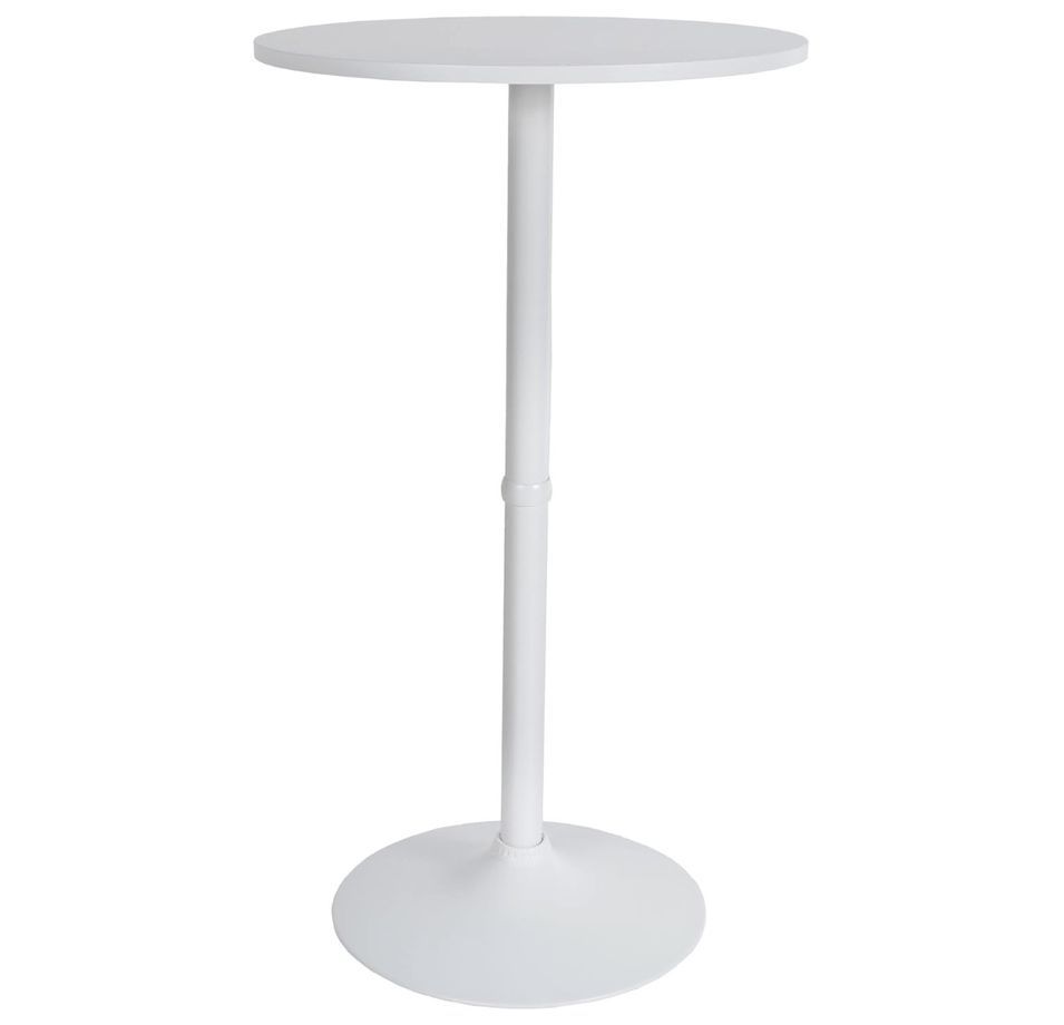 Table de bar ronde VIZO Ø60 cm – Plateau bois & pied aluminium - Photo n°1