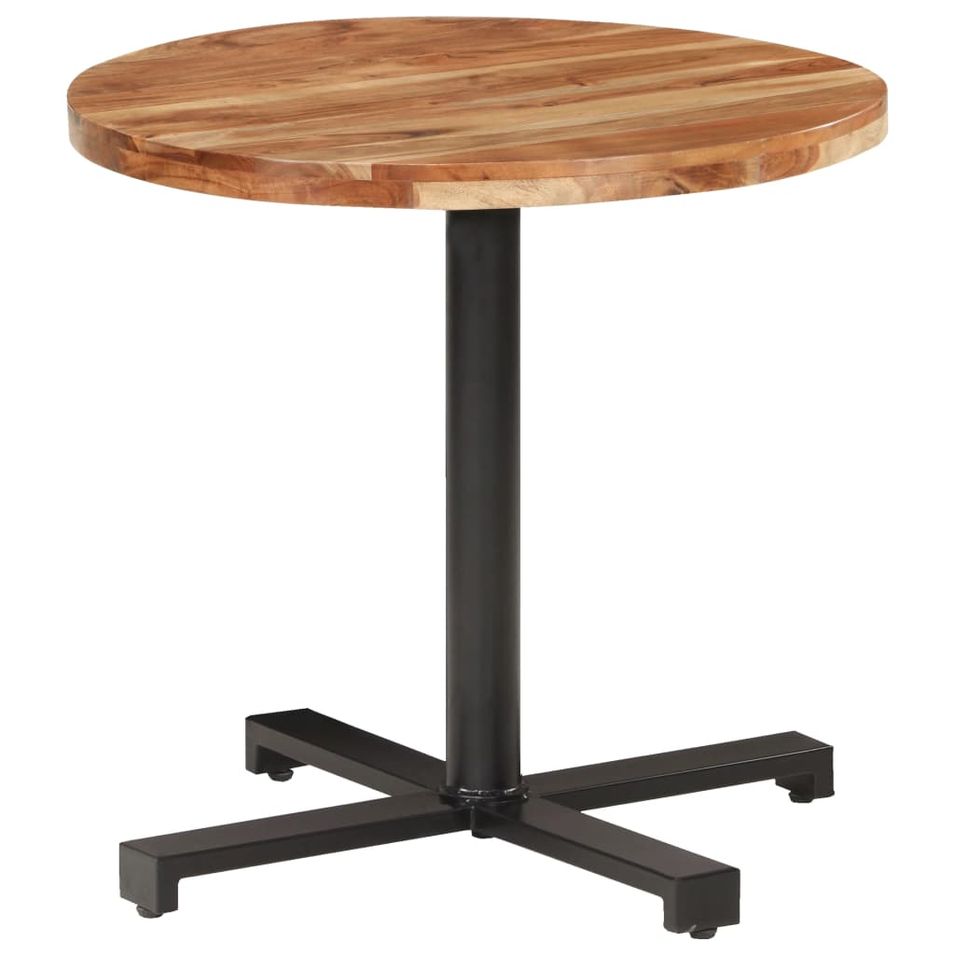 Table de bistro Ronde Ø80x75 cm Bois d'acacia massif - Photo n°1
