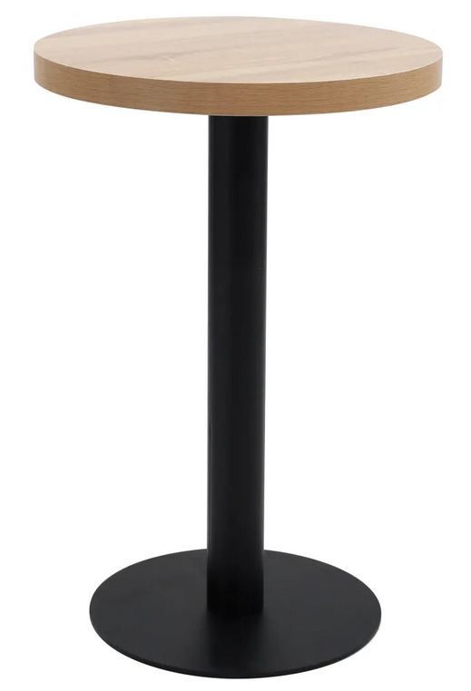 Table de bistrot ronde RETAL – Plateau bois & pied métal - Photo n°1