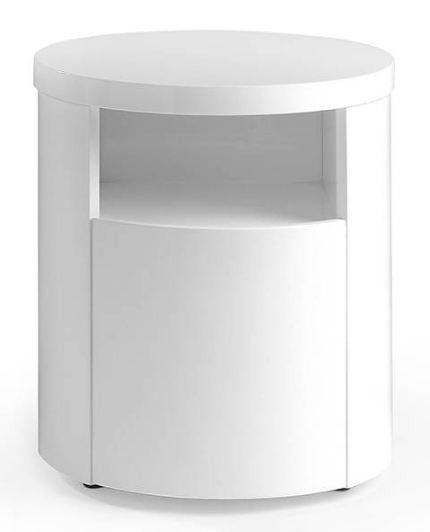 Table de chevet 1 niche et 1 porte bois laqué Lina - Photo n°1