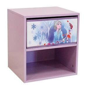 Table de chevet 1 tiroir 1 niche Reine des neiges Disney - Photo n°1