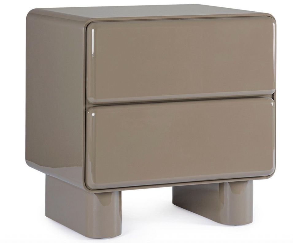 Table de chevet 2 tiroirs OTILIA – finition brillante - Photo n°1