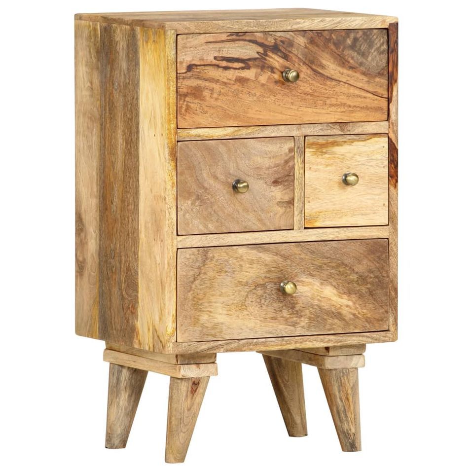 Table de chevet 36 x 30 x 60 cm Bois de manguier massif - Photo n°1