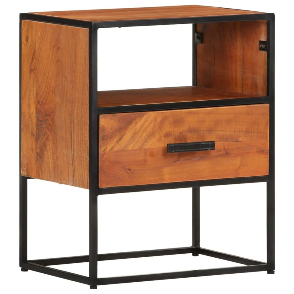 Table de chevet 40x30x50 cm Bois d'acacia massif 6 - Photo n°1