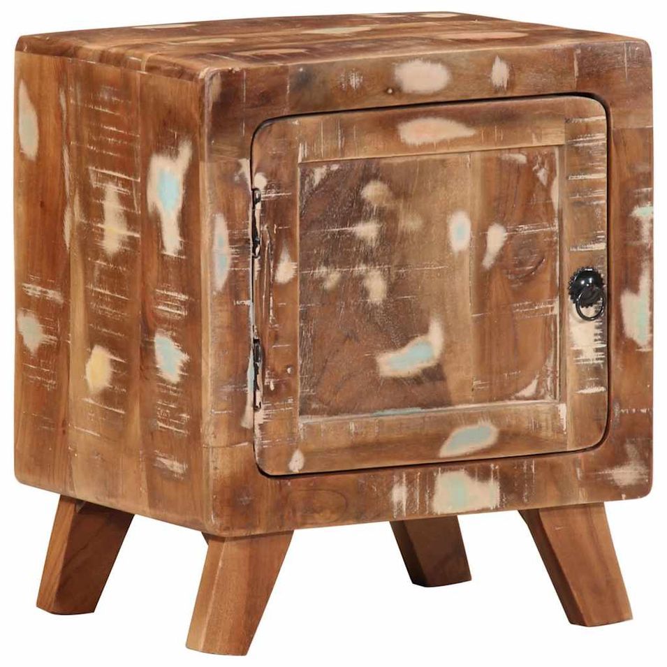 Table de chevet 40x32x46 cm bois massif de récupération - Photo n°1