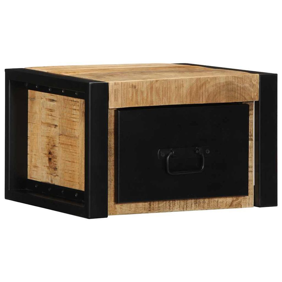 Table de chevet 40x35x25 cm bois massif de manguier brut - Photo n°1