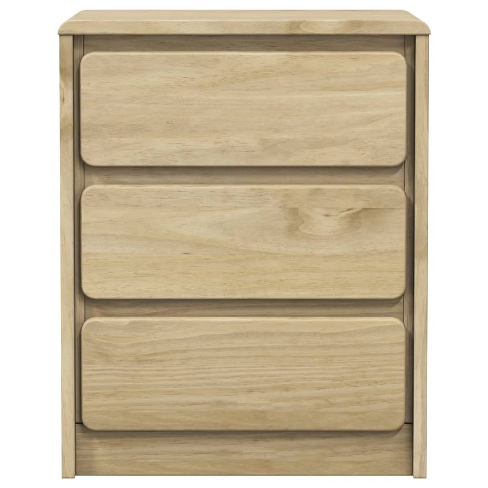 Table de chevet 44x35x56 cm bois de pin massif - Photo n°1