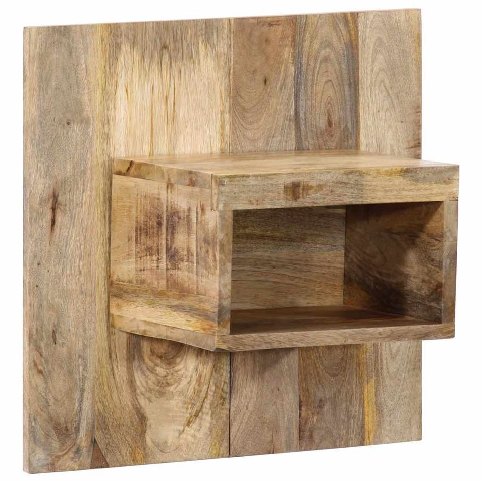 Table de chevet 50x27x50 cm bois massif de manguier brut - Photo n°1