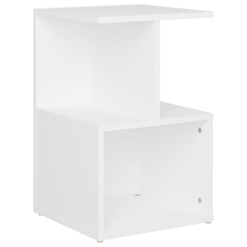 Table de chevet Blanc 35x35x55 cm - Photo n°1