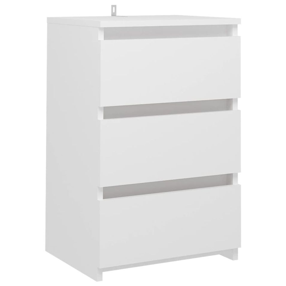 Table de chevet Blanc 40x35x62,5 cm - Photo n°1