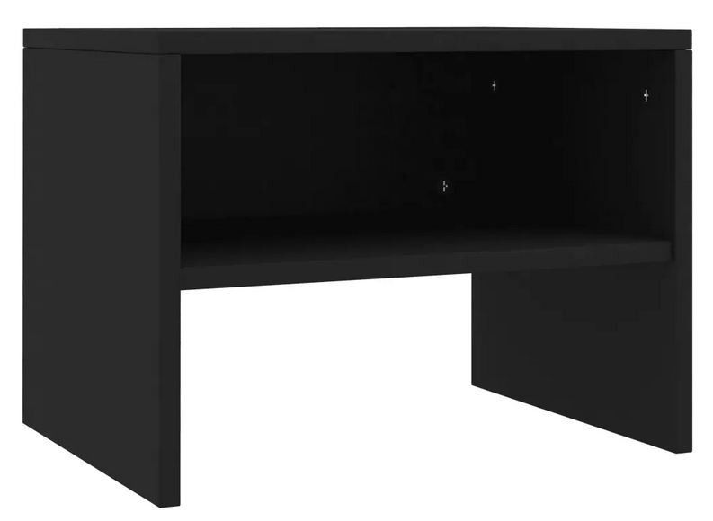 Table de chevet bois noir Tsela - Photo n°1