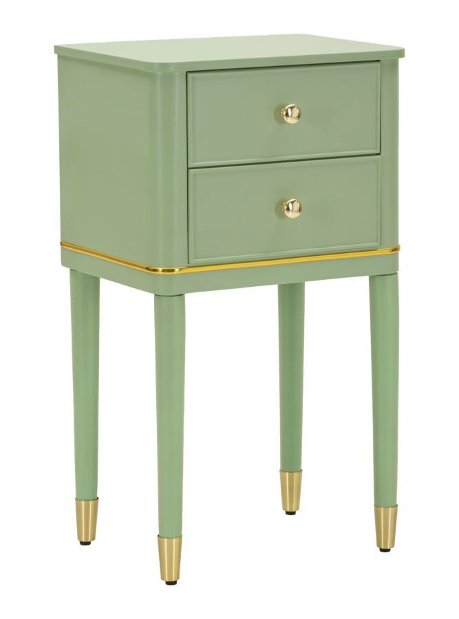 Table de chevet camille verte cm 40x30x71 - Photo n°1