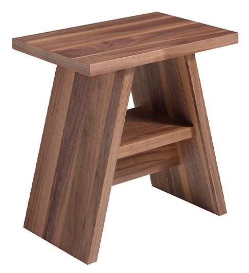 Table de chevet en bois de noyer marron foncé Alex - Photo n°1