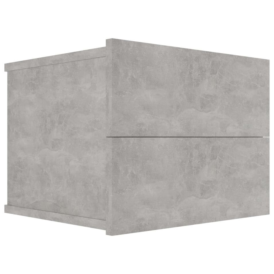 Table de chevet Gris béton 40 x 30 x 30 cm - Photo n°1
