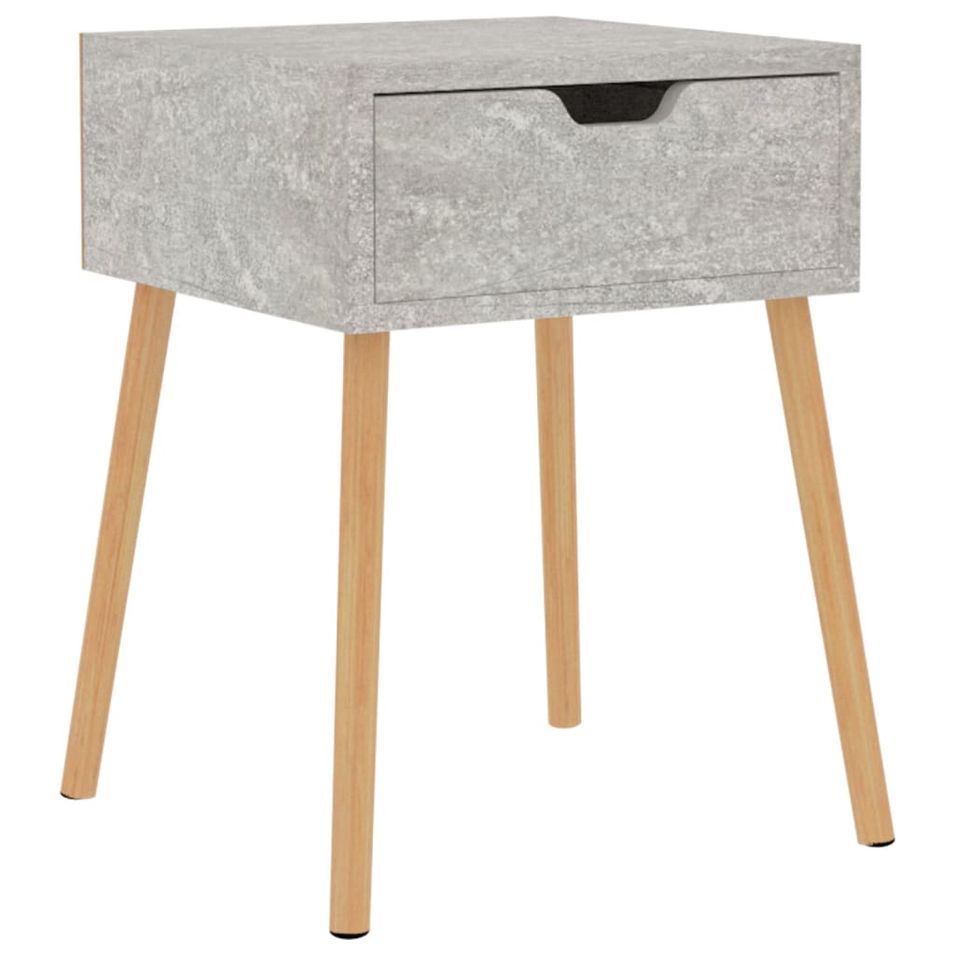 Table de chevet Gris béton 40x40x56 cm - Photo n°1