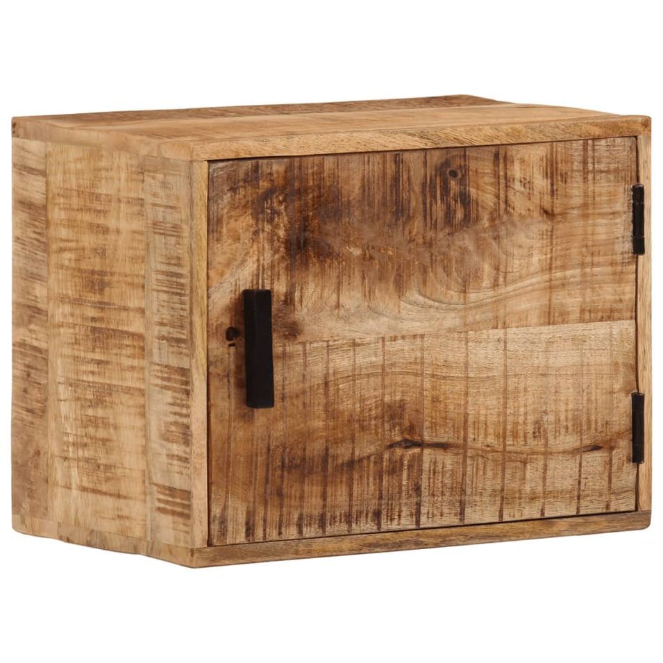 Table de chevet murale 40x30x25 cm bois de manguier massif - Photo n°1