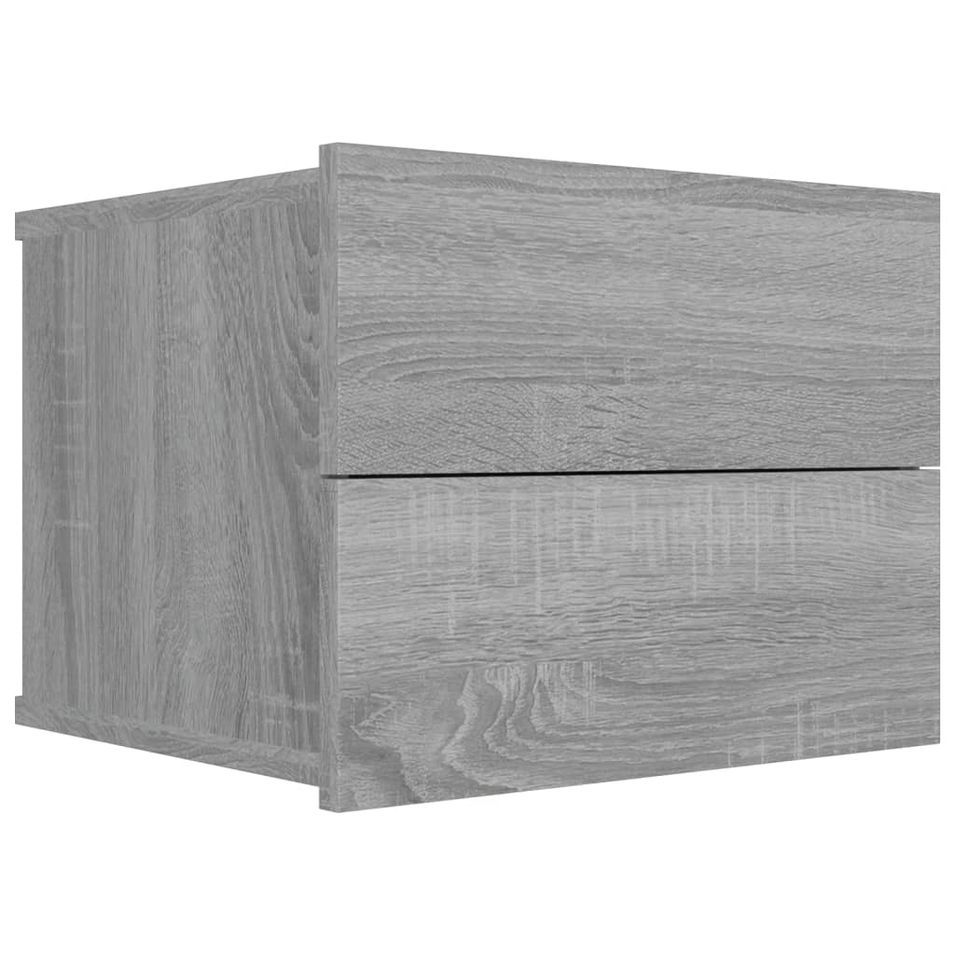 Table de chevet murale Sonoma gris 40x30x30 cm Bois d'ingénierie - Photo n°1