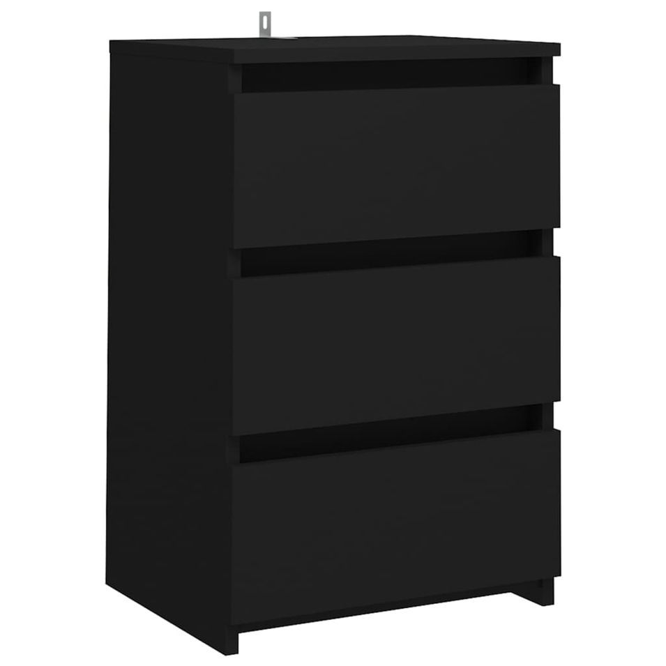 Table de chevet Noir 40x35x62,5 cm - Photo n°1