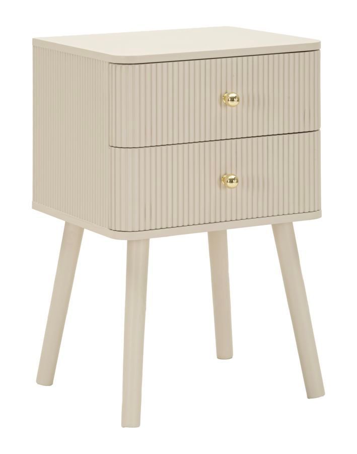 Table de chevet Shy 2 tiroirs design compact élégant - Photo n°1