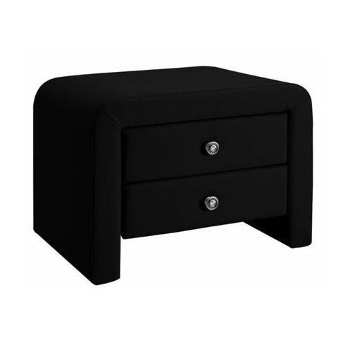 Table de chevet simili cuir noir Sleepa - Photo n°1