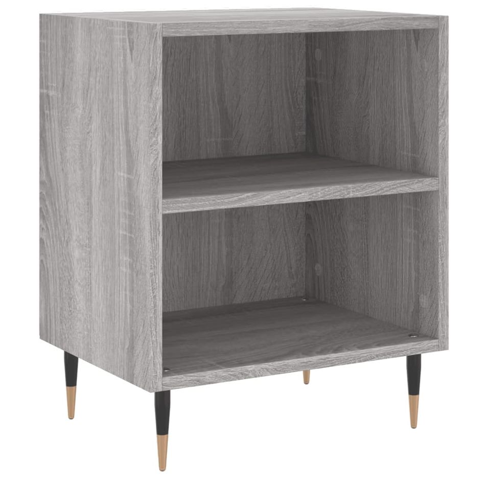 Table de chevet sonoma gris 40x30x50 cm bois d'ingénierie - Photo n°1