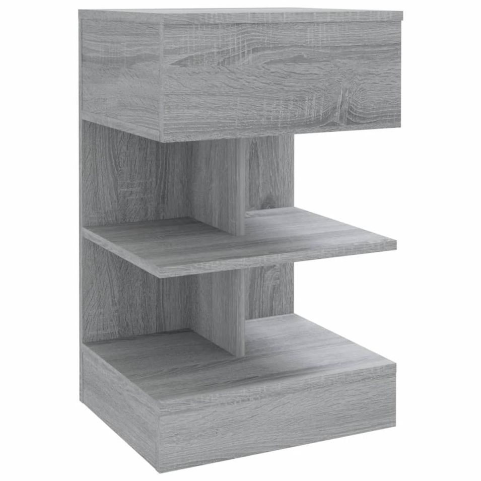 Table de chevet Sonoma gris 40x35x65 cm Bois d'ingénierie - Photo n°1