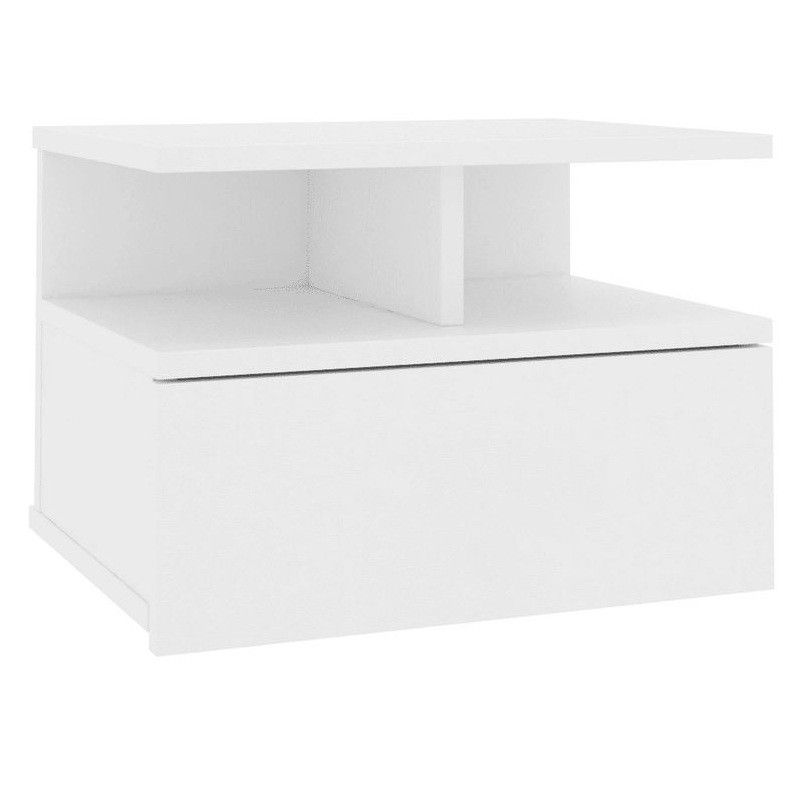 Table de chevet suspendue bois blanc Nants - Photo n°1
