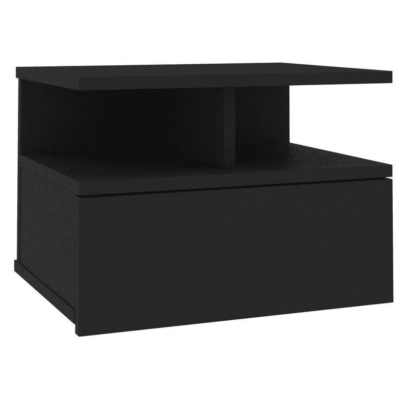 Table de chevet suspendue bois noir Nants - Photo n°1