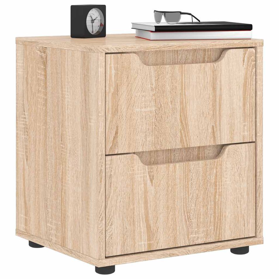 Table de chevet VISNES chêne sonoma 45x40x50 cm bois ingénierie - Photo n°1