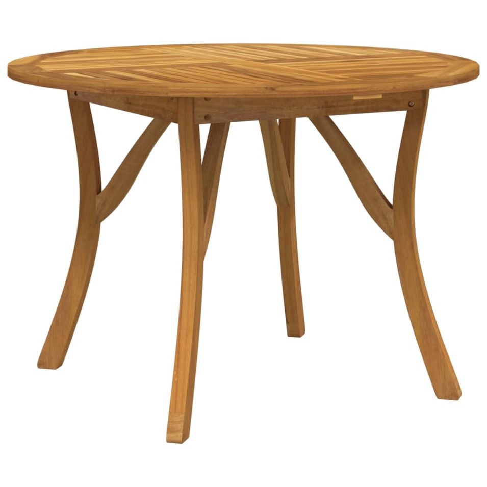 Table de jardin Ø 110 cm Bois d'acacia solide - Photo n°1