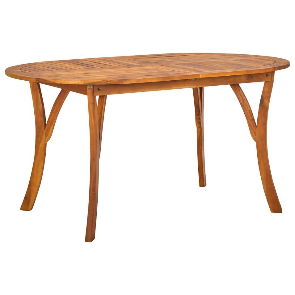 Table de jardin 150x90x75 cm Bois d'acacia solide 2 - Photo n°1