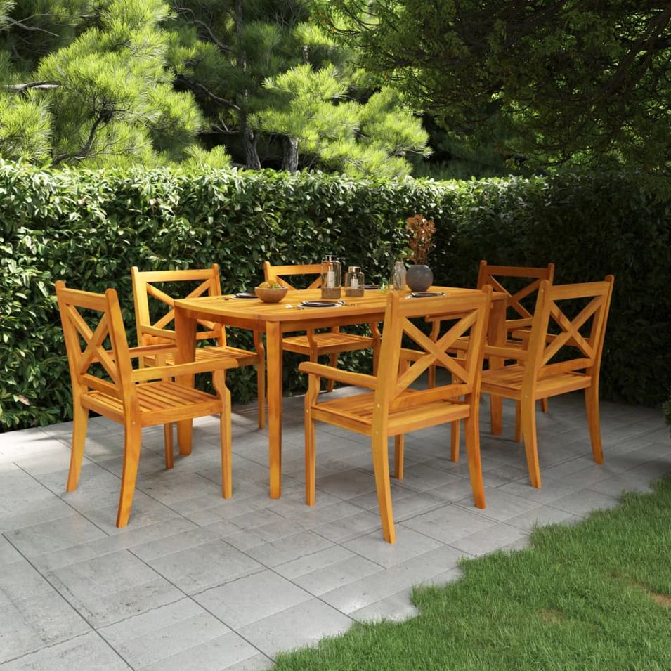 Table de jardin 160x90x75 cm Bois d'acacia solide - Photo n°1