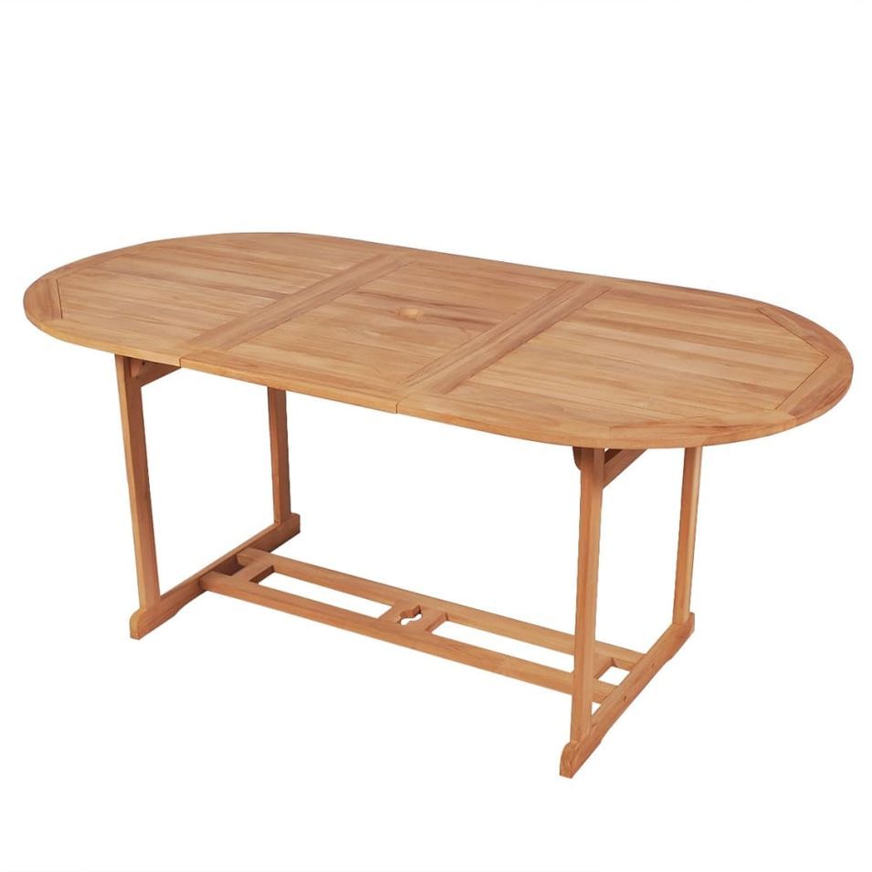 Table de jardin 180x90x75 cm Bois de teck solide - Photo n°1