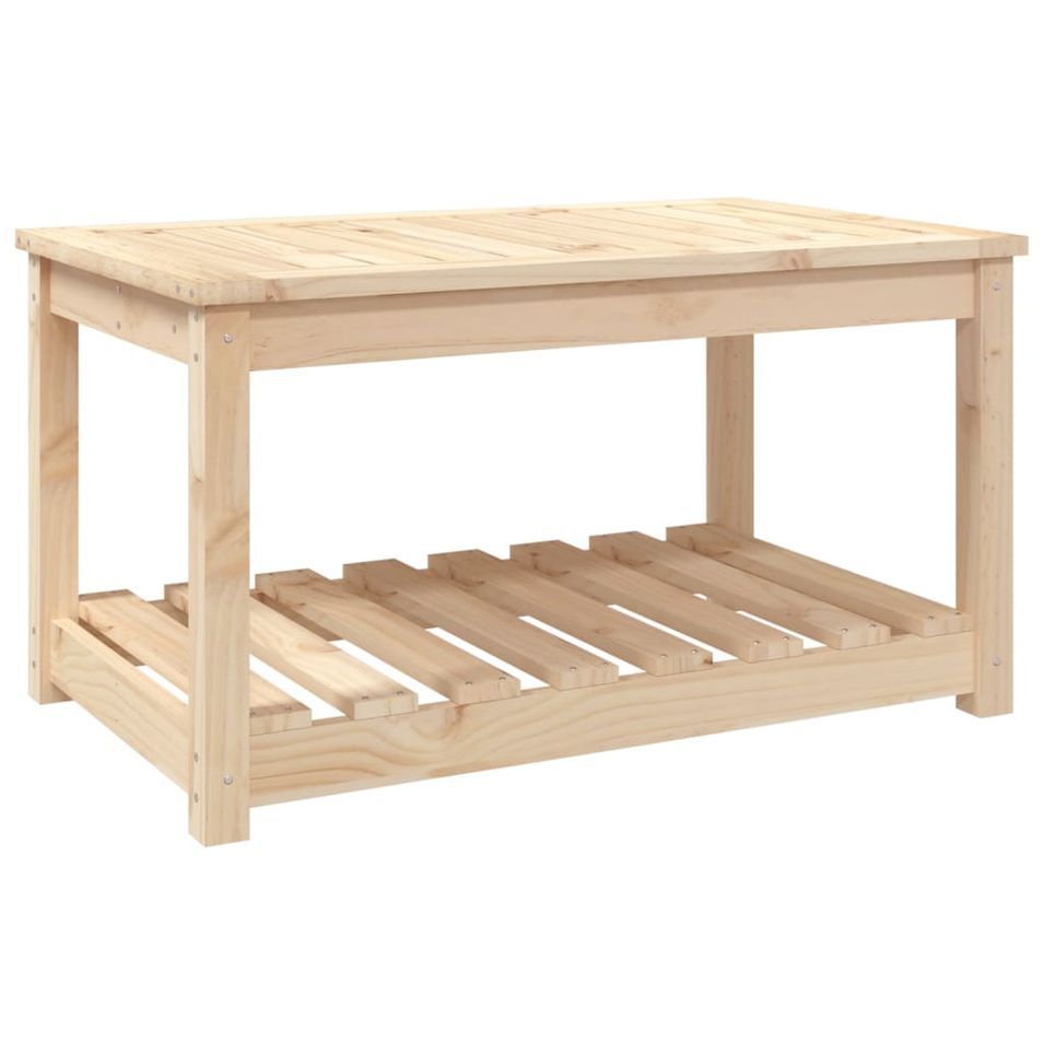 Table de jardin 82,5x50,5x45 cm bois massif de pin - Photo n°1