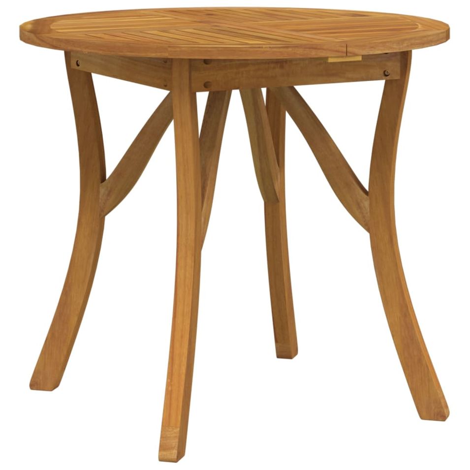 Table de jardin Ø 85 cm Bois d'acacia solide - Photo n°1
