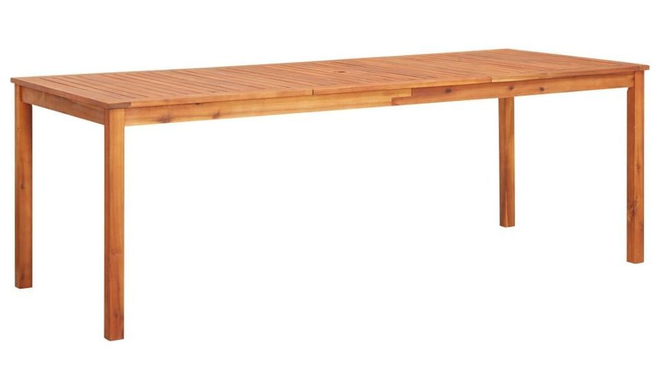 Table de jardin acacia massif clair Lilis 215 cm - Photo n°1