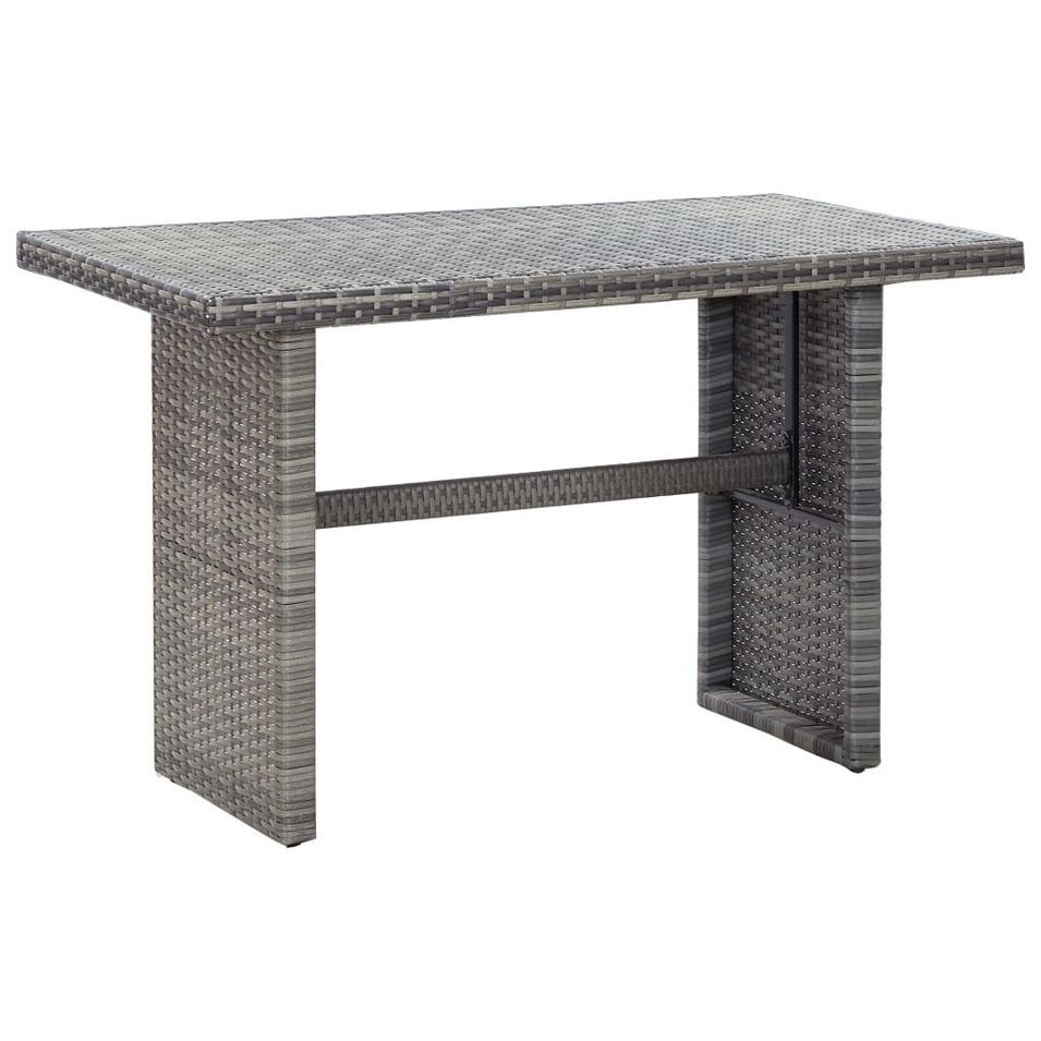Table de jardin Anthracite 110x60x67 cm Résine tressée - Photo n°1
