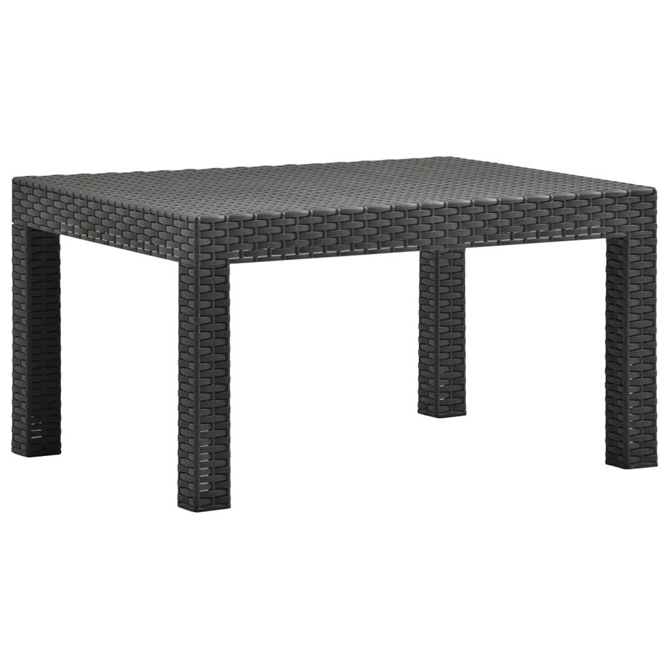 Table de jardin Anthracite 58x58x41 cm PP - Photo n°1
