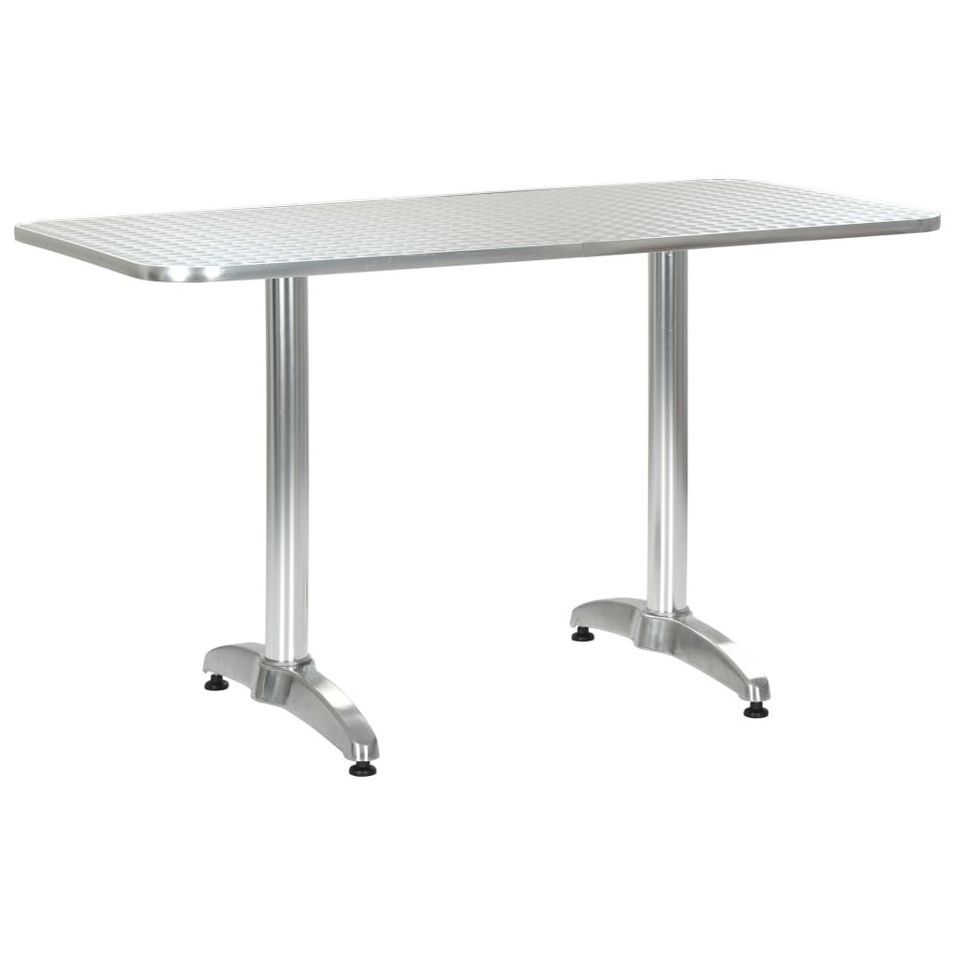 Table de jardin Argenté 120x60x70 cm Aluminium 2 - Photo n°1