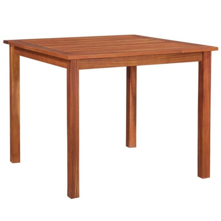Table de jardin carrée pliable Dazy 85 cm - Bois massif acacia massif marron clair - Photo n°1