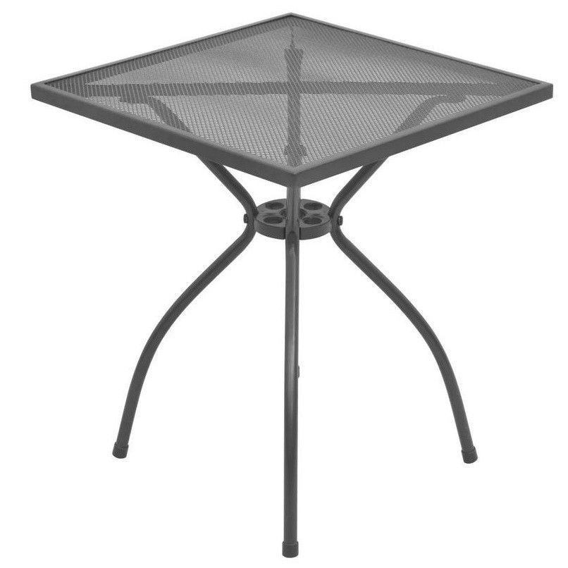 Table de jardin métal anthracite Reikish 60 cm - Photo n°1